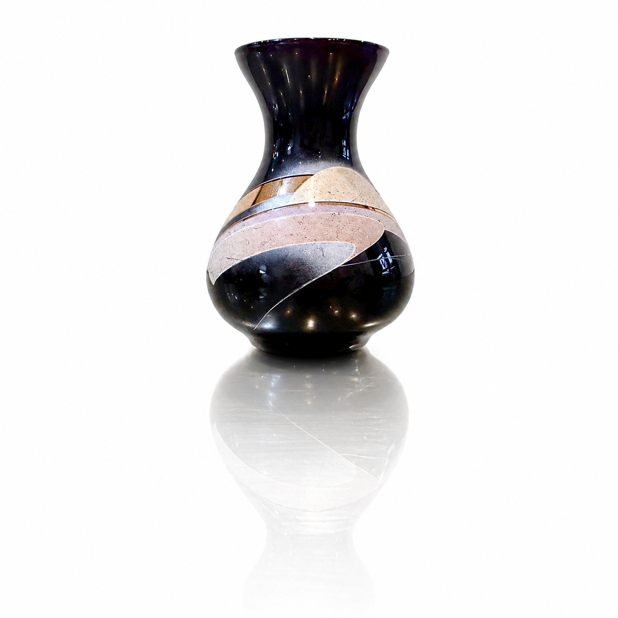 Italian Murano Cased Art Glass Vase, Lineadecor Ethereal Form.png