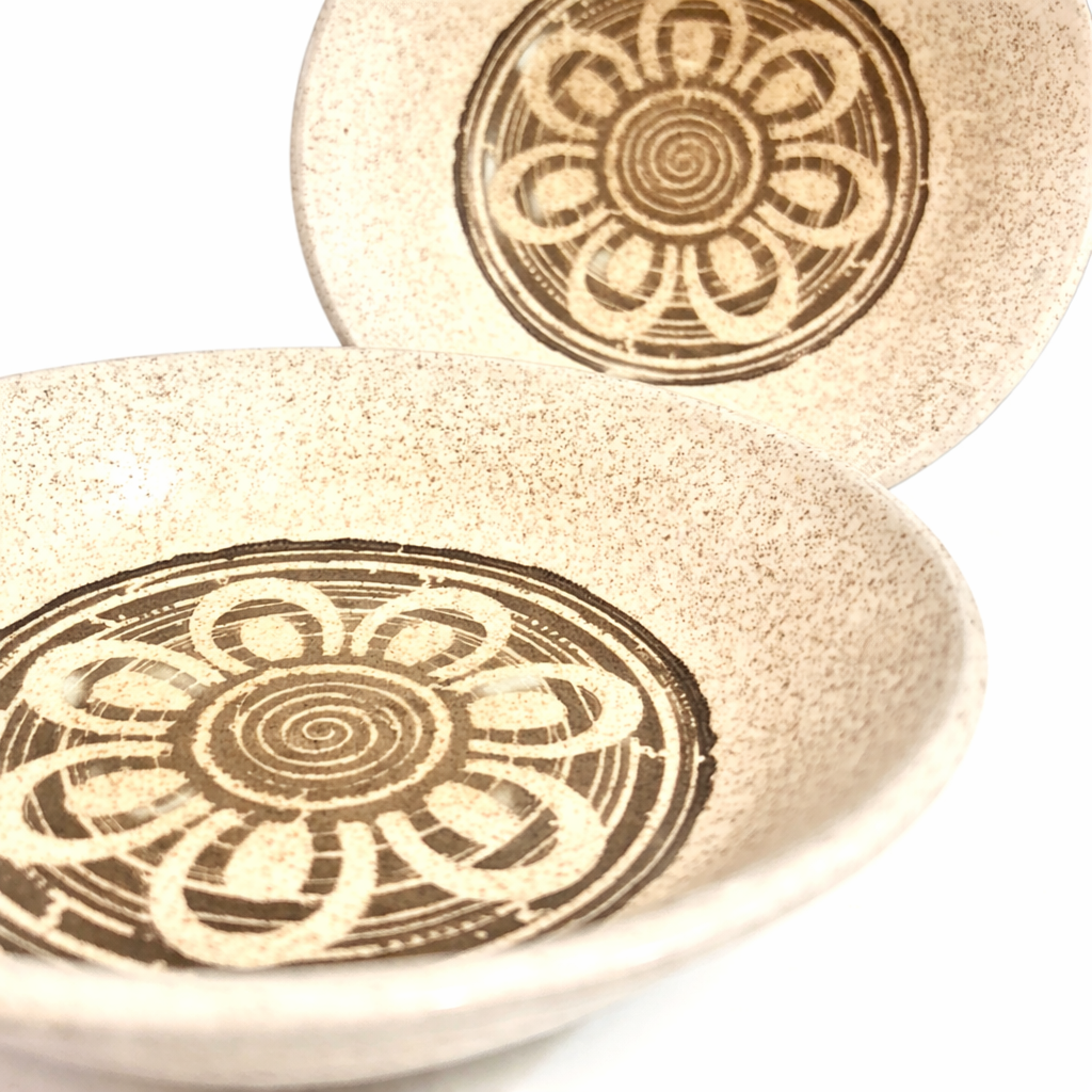 Pair of Biltons Staffordshire "Monastone" Ironstone Bowls, England, Mid-Century
