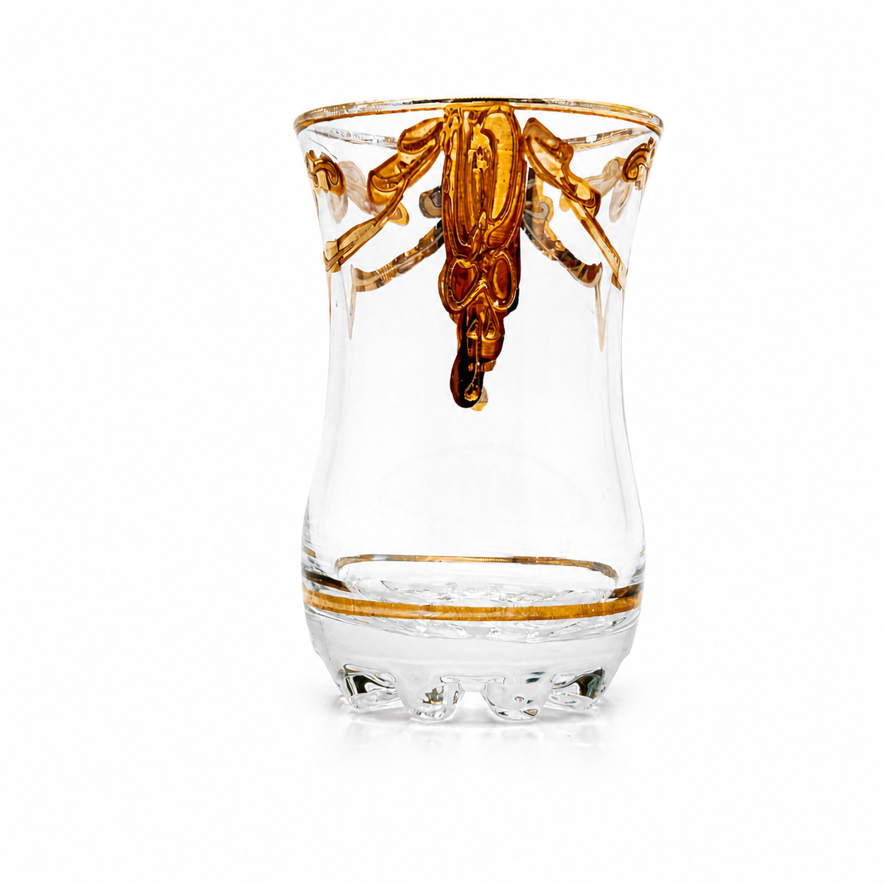 Cambridge Glass Co. "Double Star" Tumbler with Gilded Rim, No. 2699