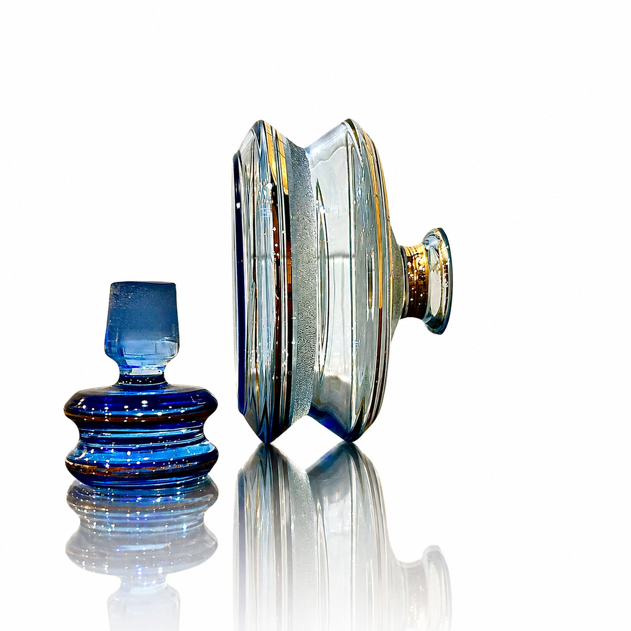 Italian Cobalt Blue Glass Vanity Decanter.png
