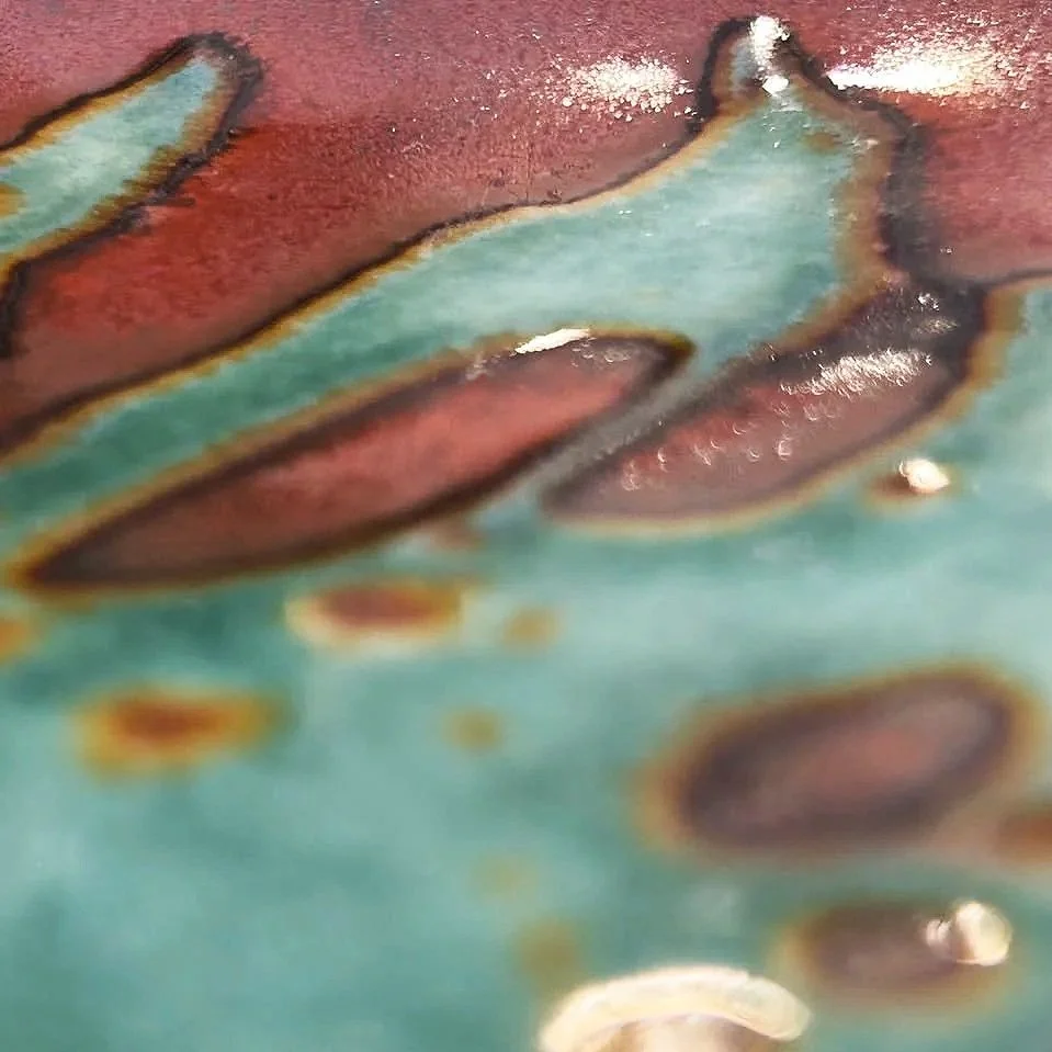 Mid-Century Studio Pottery Plate w/ Abstract Tree Motif