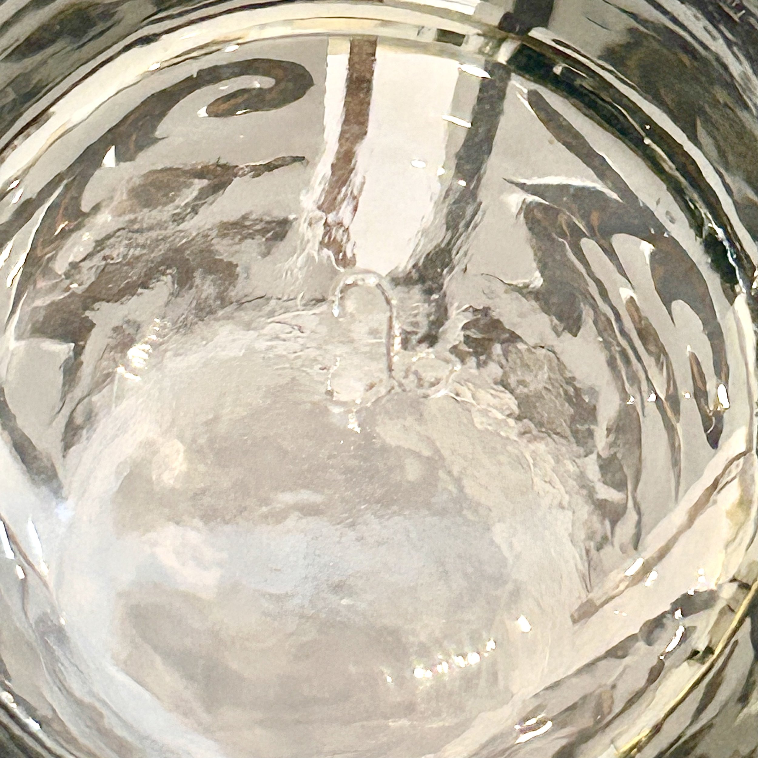 American Libbey Gilt Decorated Highball Glasses, Mid-Century Modern Scroll Panel Design.jpg