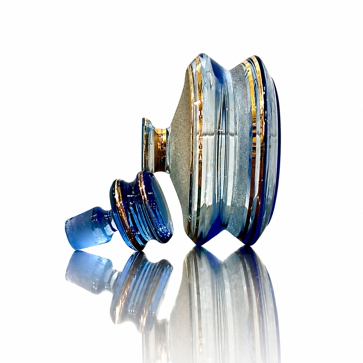 Italian Cobalt Blue Glass Vanity Decanter.png