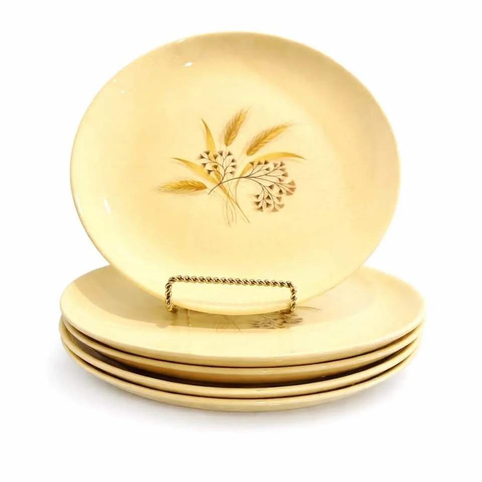 Sovereign Potters Sun Burst Wheat Plates, Service for 5