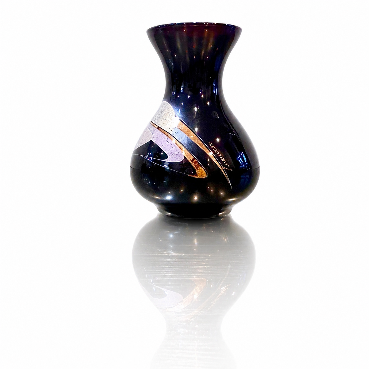 Italian Murano Cased Art Glass Vase, Lineadecor Ethereal Form.png