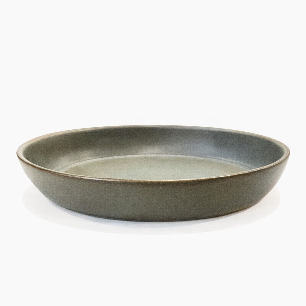 Langley England Olive High-Fired Stoneware Serving Dish, 1950s