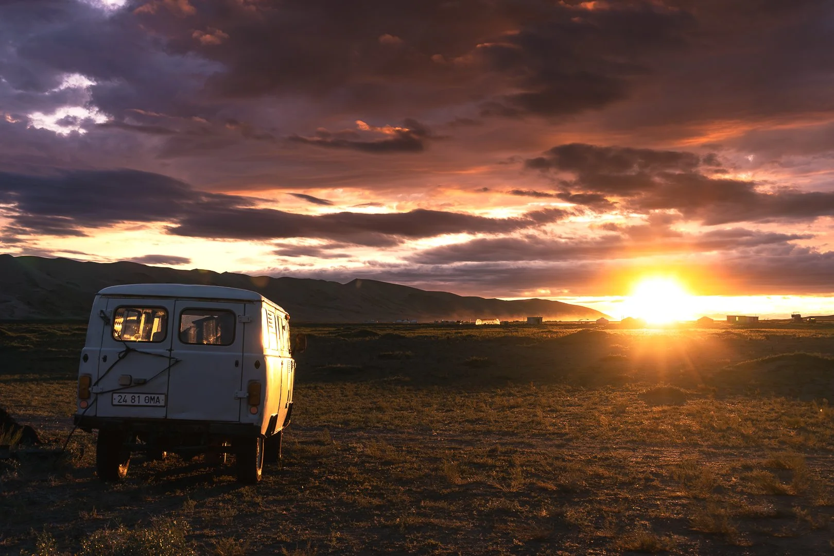 Sunset in Gobi Desert, Mongolia