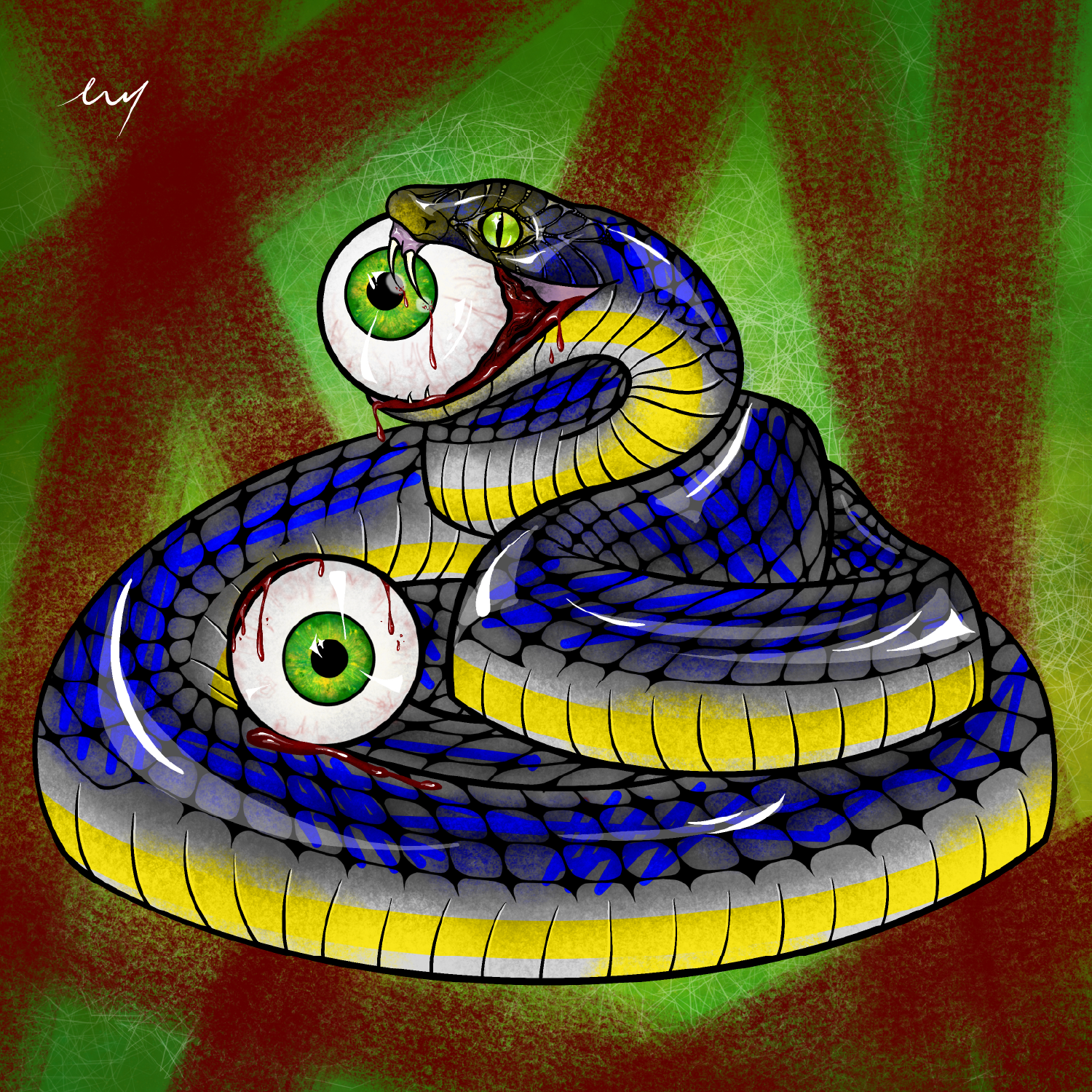 Bloody Snake with Eyeballs