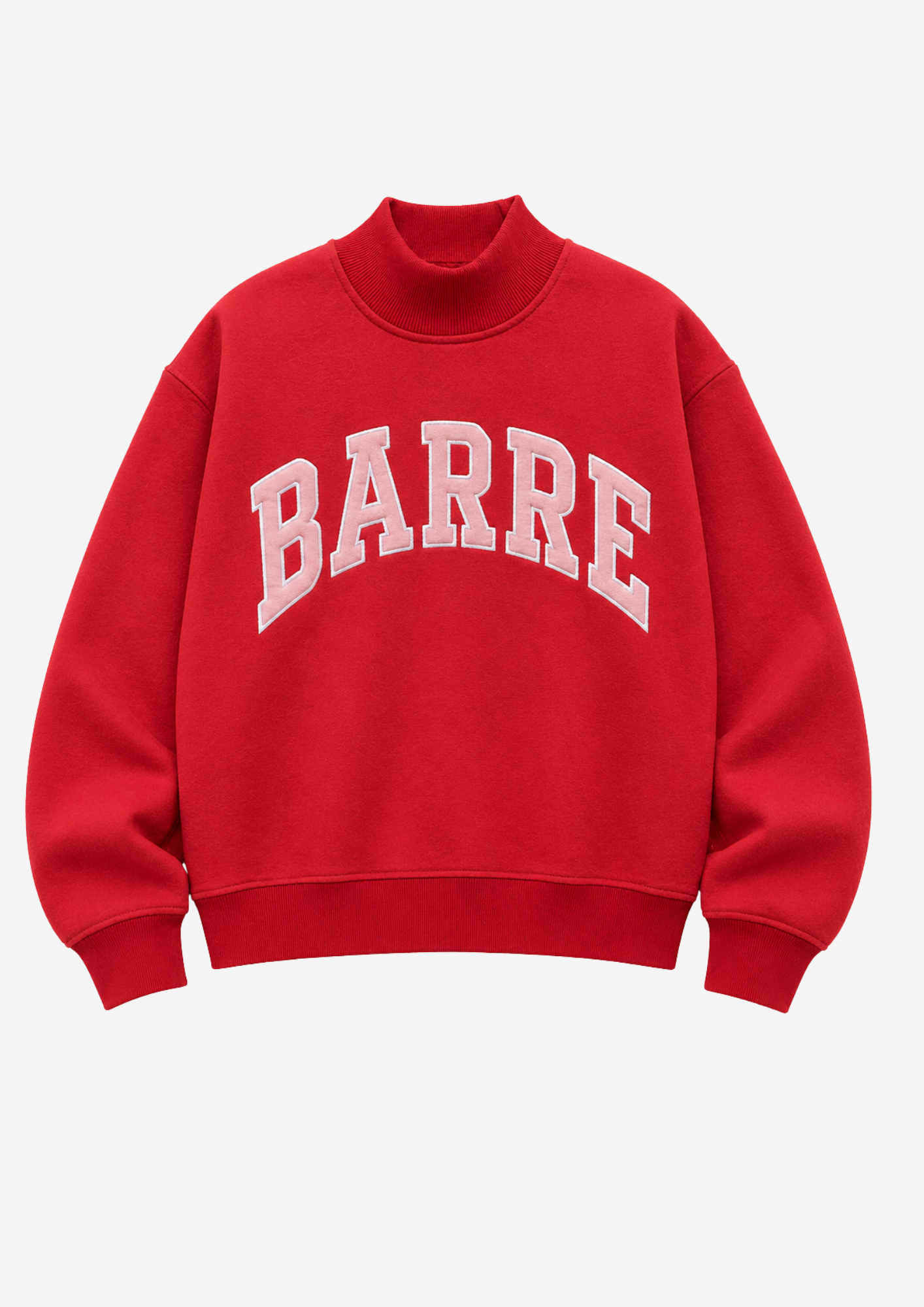 The Barre Mockneck- Red & Pink