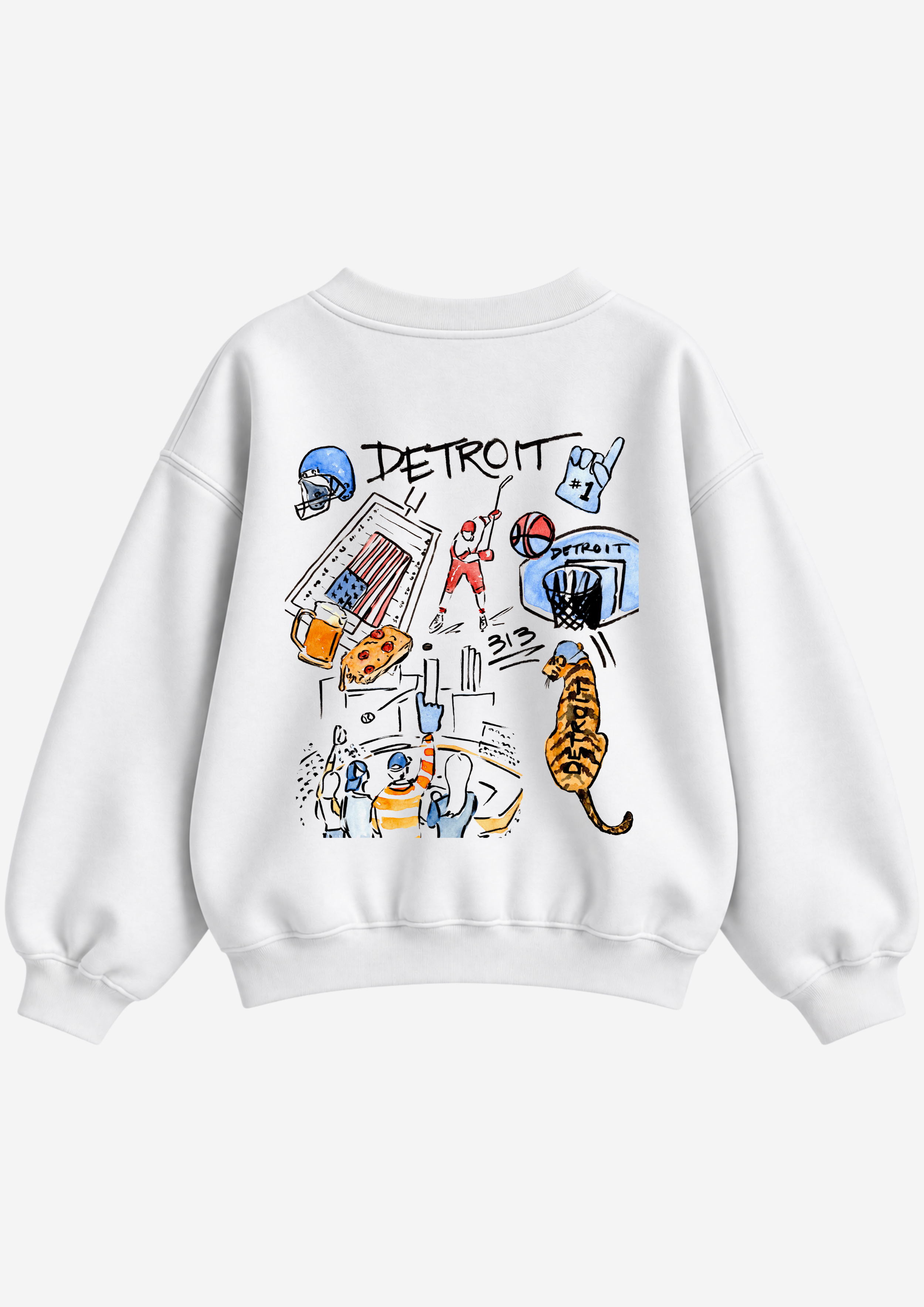 Dear Detroit Watercolor V-Neck