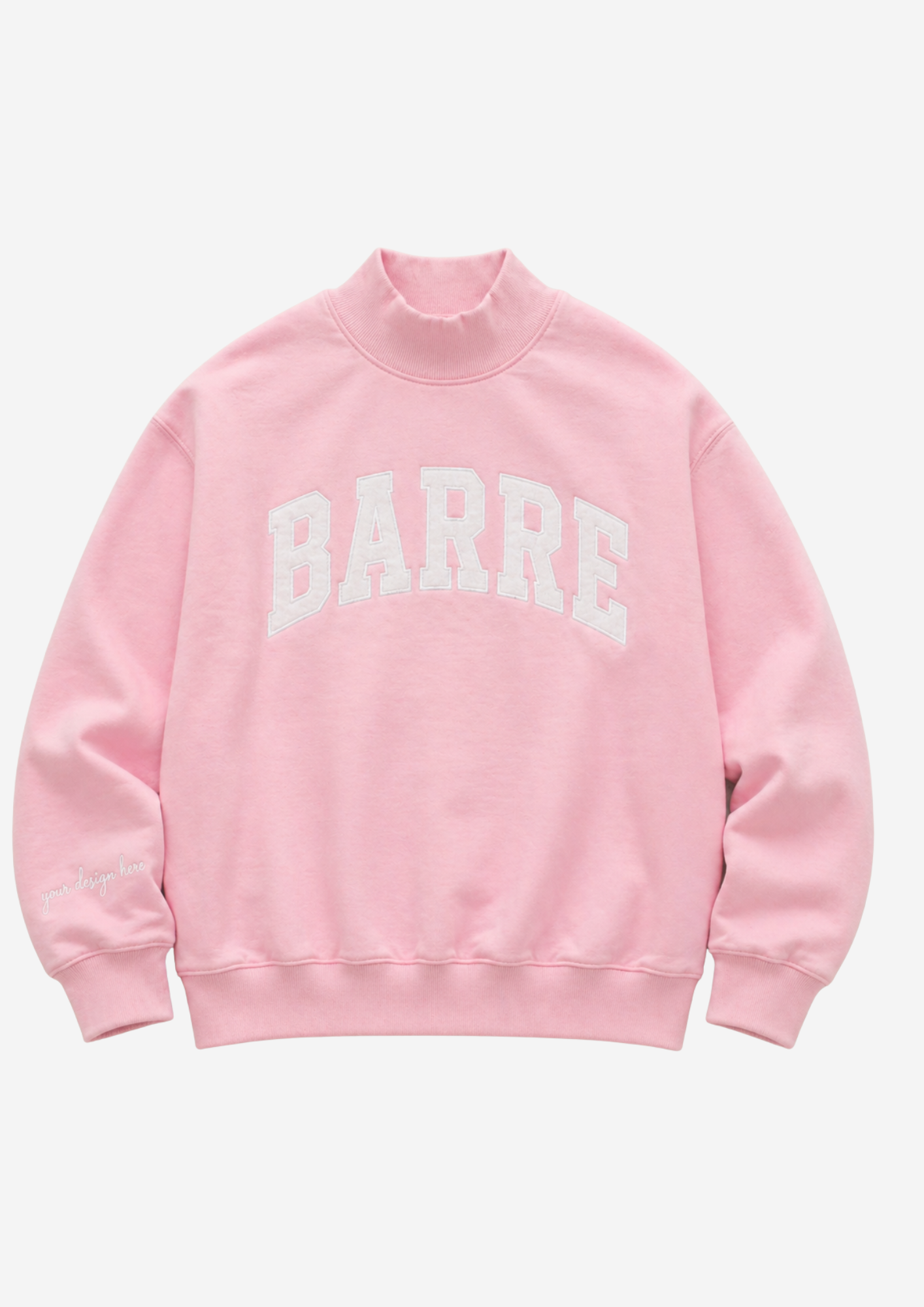 Embroidered Barre Mockneck