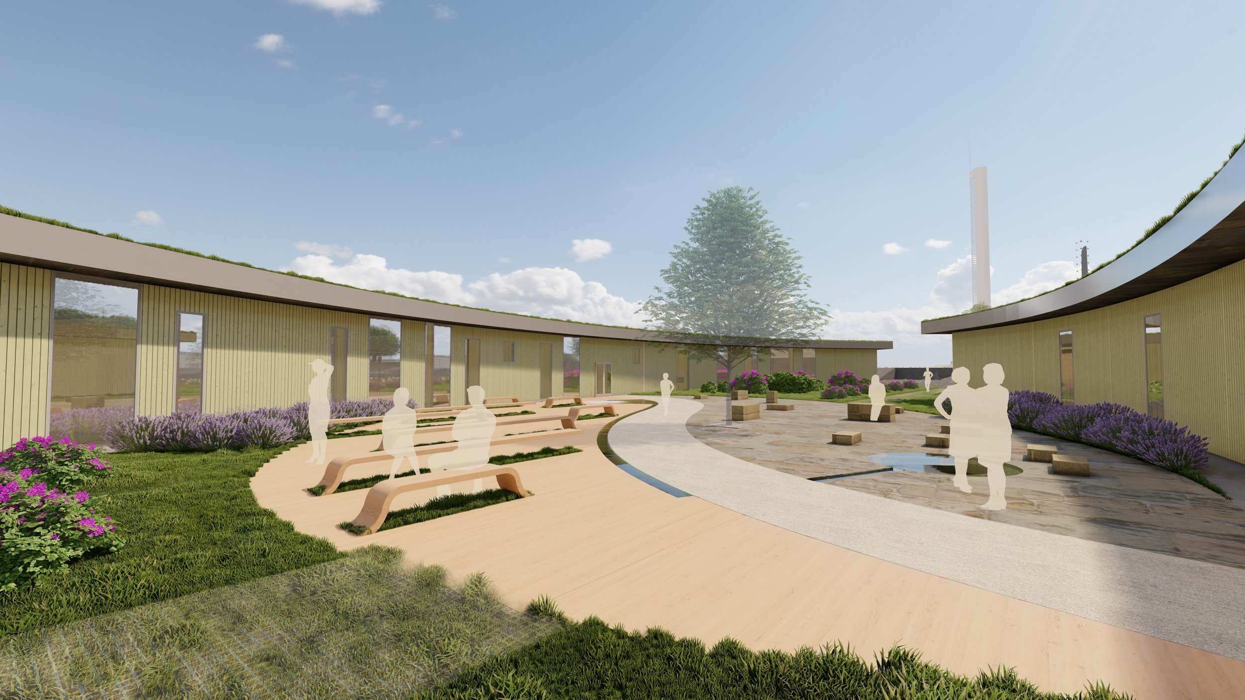 Átrium mezi pavilony