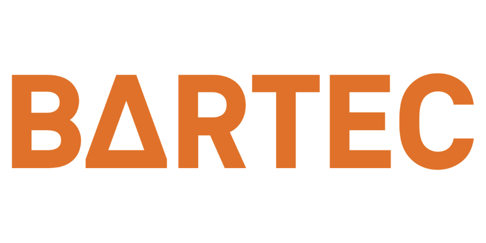 Bartec logo with the word 'BARTEC' in bold orange letters, with the second 'A' replaced by a triangle shape.