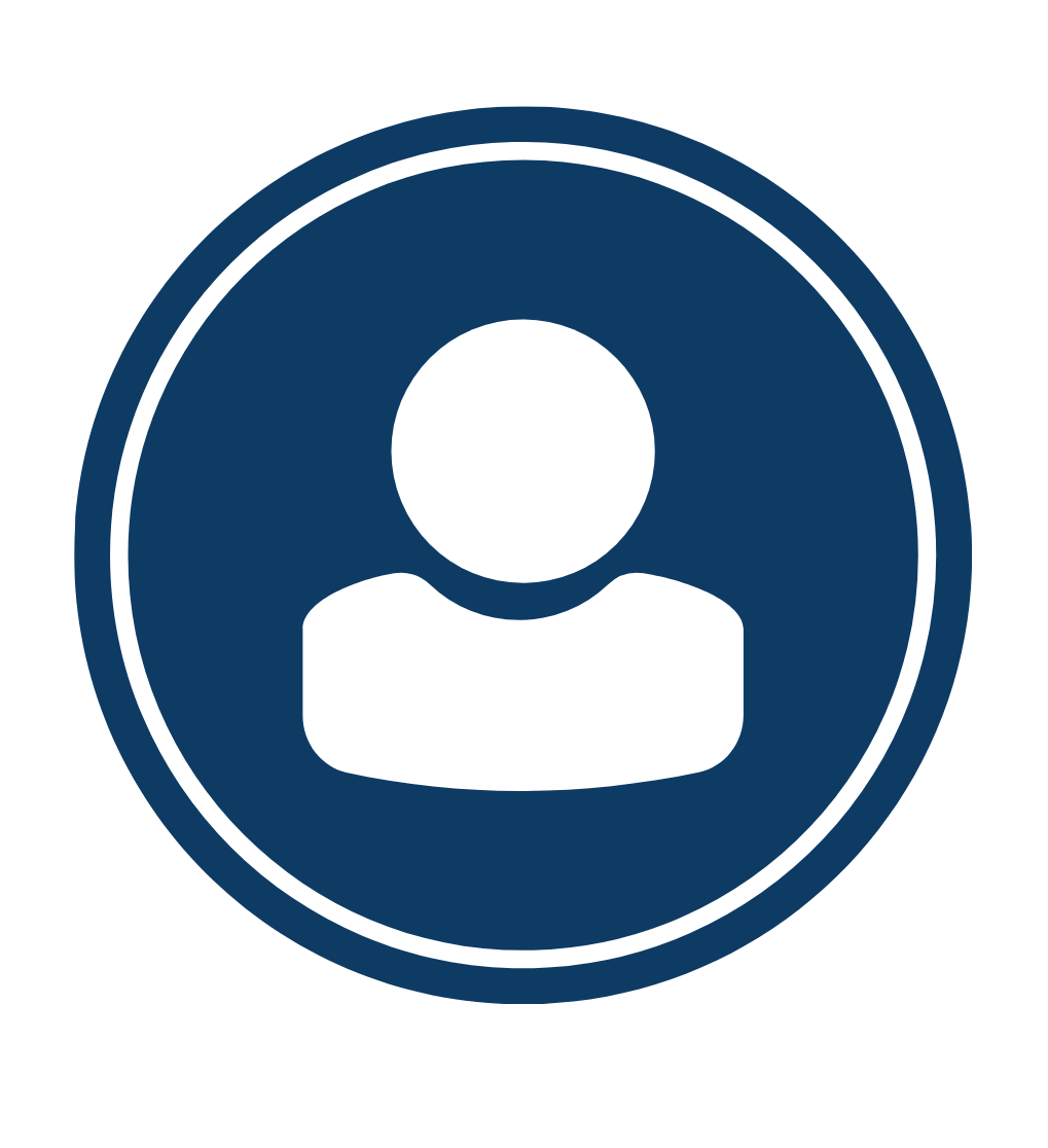 Icon of a person in a circle, representing a user profile or account