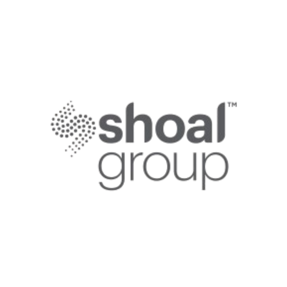 Logo for Shal Group with a graphic cluster of dots and stylized text.
