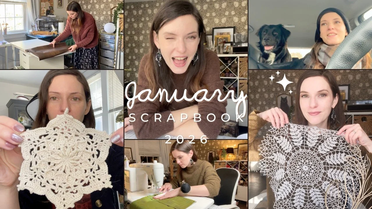 January&rsquo;s Scrapbook video is up! 🖤

A very indoorsy birthday month thanks to snow, cold temps, and a whole lot of making. Lots of doilies, a little Irish lace detour, and chilly walks with Willow.

The full Scrapbook video is now up for "