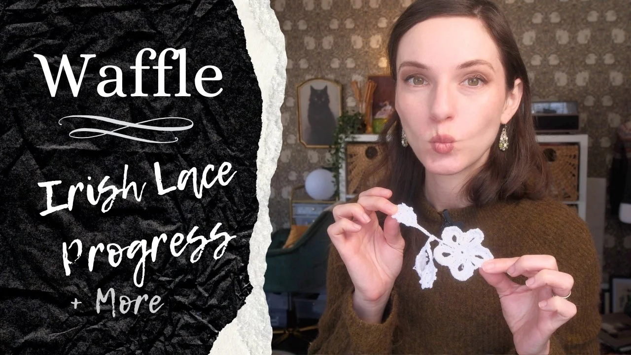 New WAFFLE Vlog for my Rabbit Hole members &amp; up on YouTube and Patreon! 🖤

This week&rsquo;s video is a very chatty craft room ramble featuring Irish lace progress, a doily update, and a few bead-weaving side quests along the way.

If you&rsquo;