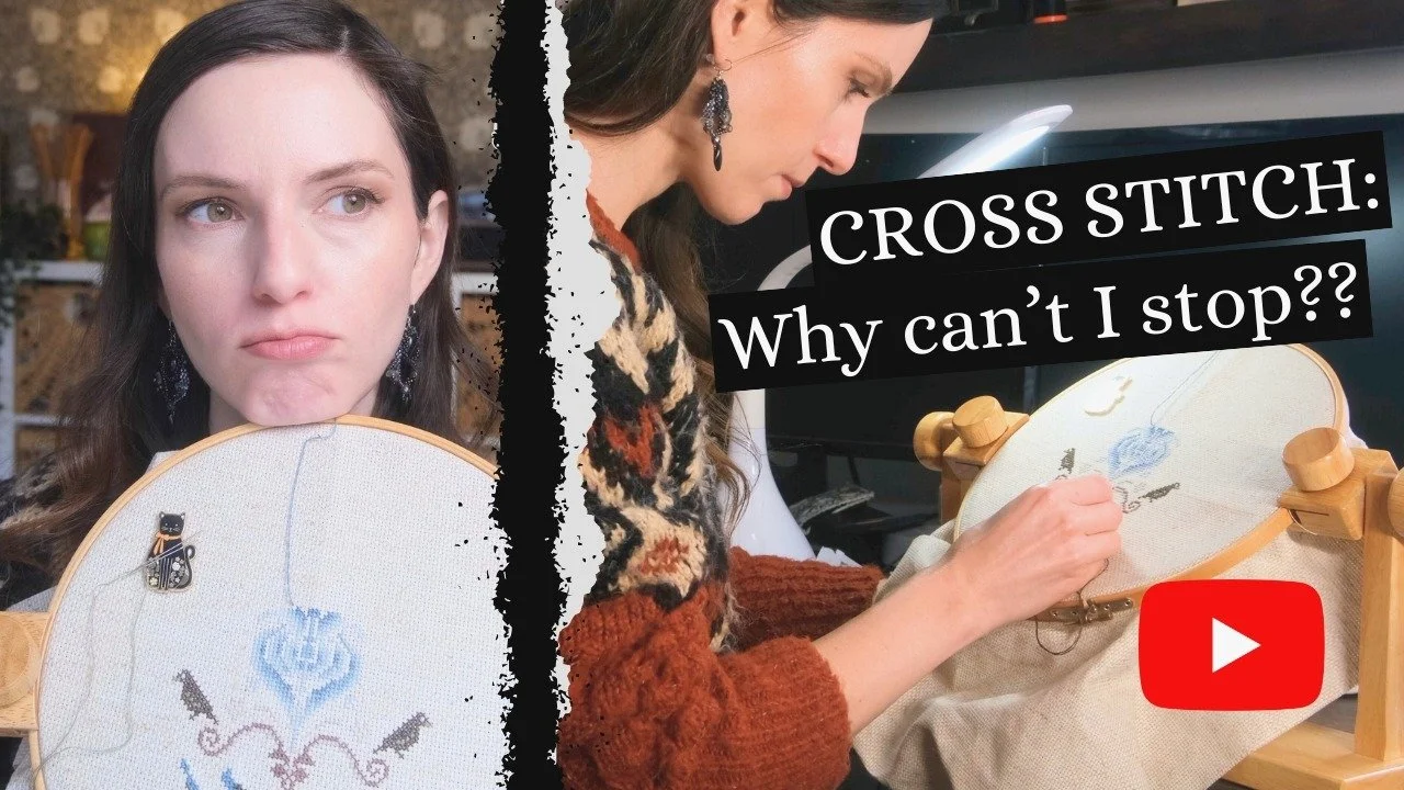 &ldquo;Cross stitch isn&rsquo;t for me,&rdquo; she said.
&hellip;then spent 5 hours stitching 🥴

A NEW YouTube video is up 👉 Channel linked in bio. 😘
#Voolenvine