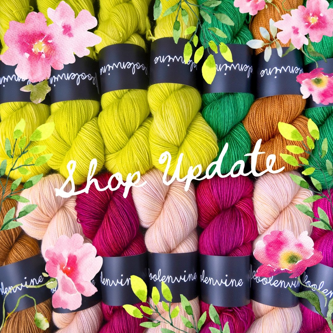 SHOP UPDATE: Saturday, April 11 @ 10am ET | VoolenvineYarns.com

Good Morning! 😎🌸

This week I dyed a colorway collection around Chartreuse! 🍐 It&rsquo;s a color I&rsquo;ve slowly fallen in love with over the past year&mdash;a bright, zesty yellow
