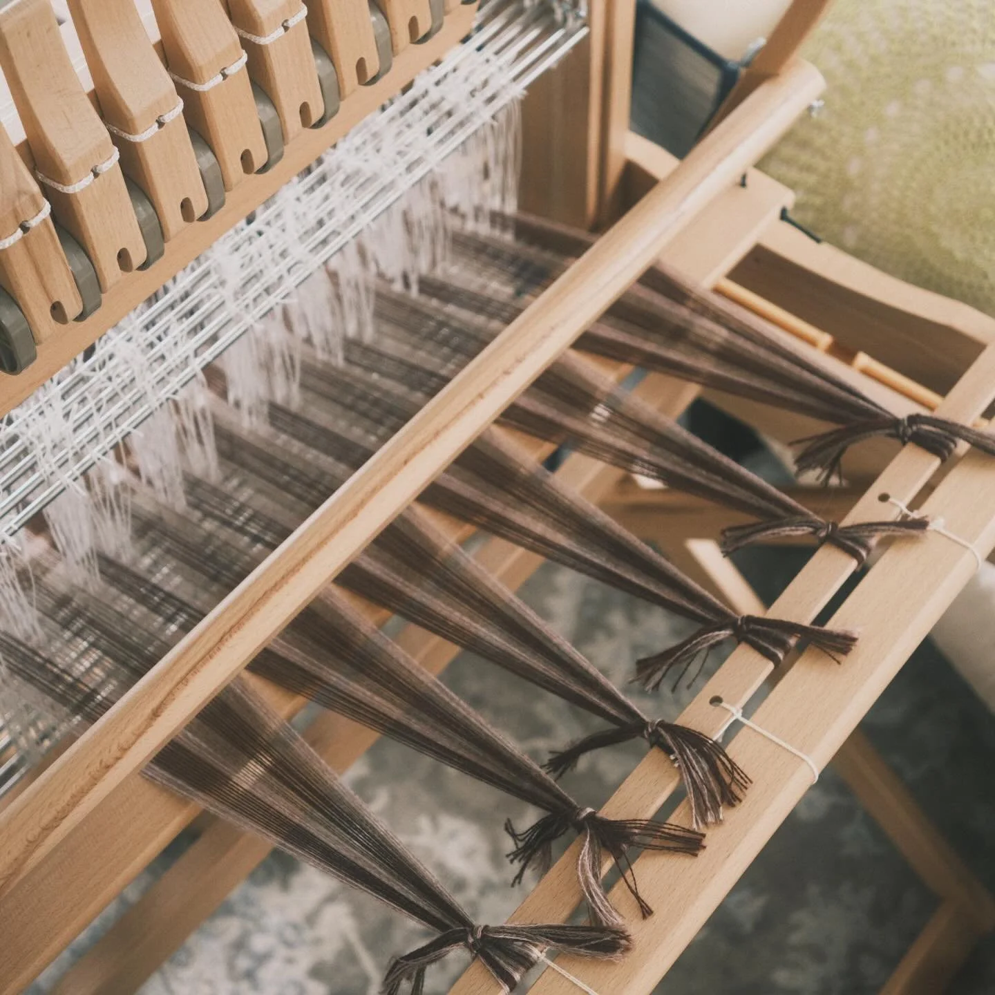 Three weeks later &hellip; and my Ashford table loom is FINALLY warped and ready to weave! 😅 I&rsquo;m weaving the Promenade Scarf Kit from @janestaffordtextiles - first time attempting Deflected Double Weave. Wish me luck 😬🤞

#Weaving #ashfordtab