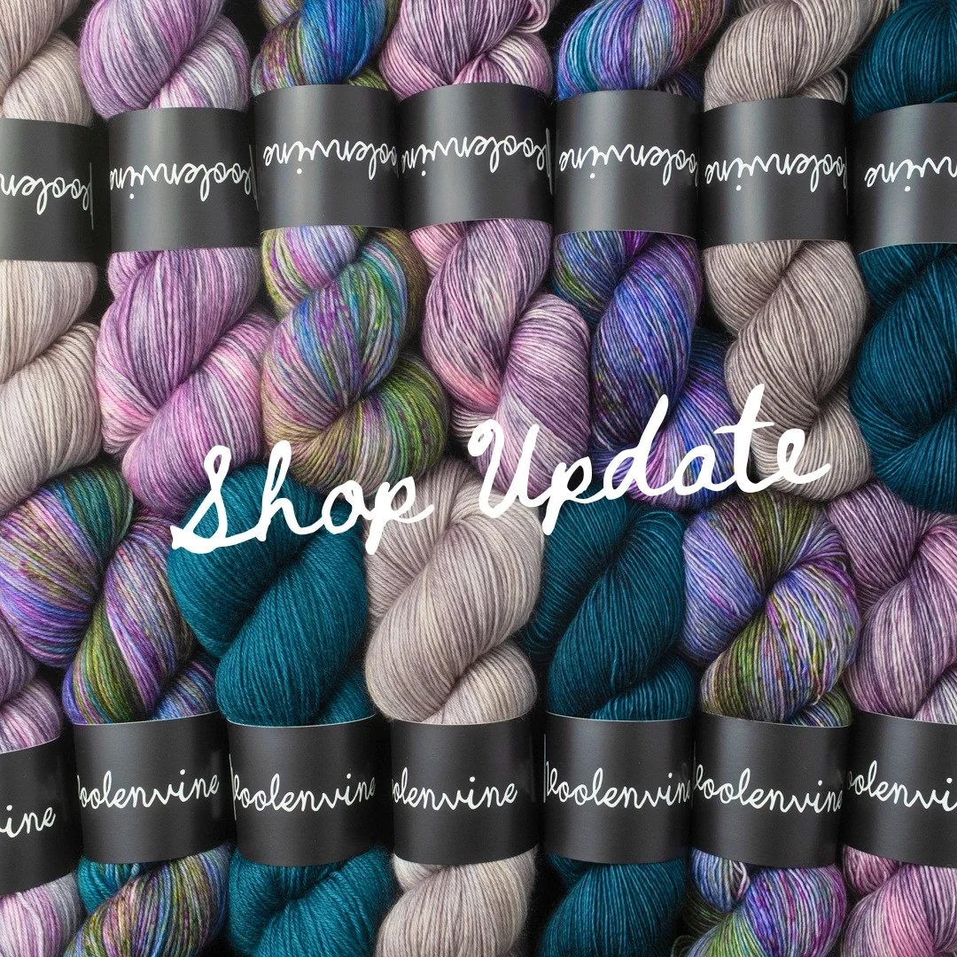 🖤 SHOP UPDATE: Saturday, May 9 @ 10am ET | VoolenvineYarns.com

💜 By popular demand, I&rsquo;ve brought back two blue-hued Voolenvine classics: Dead Calm and Dragon Tears!

💙 I&rsquo;ve also restocked a couple staples:

Black Pearl and Poe &mdash;