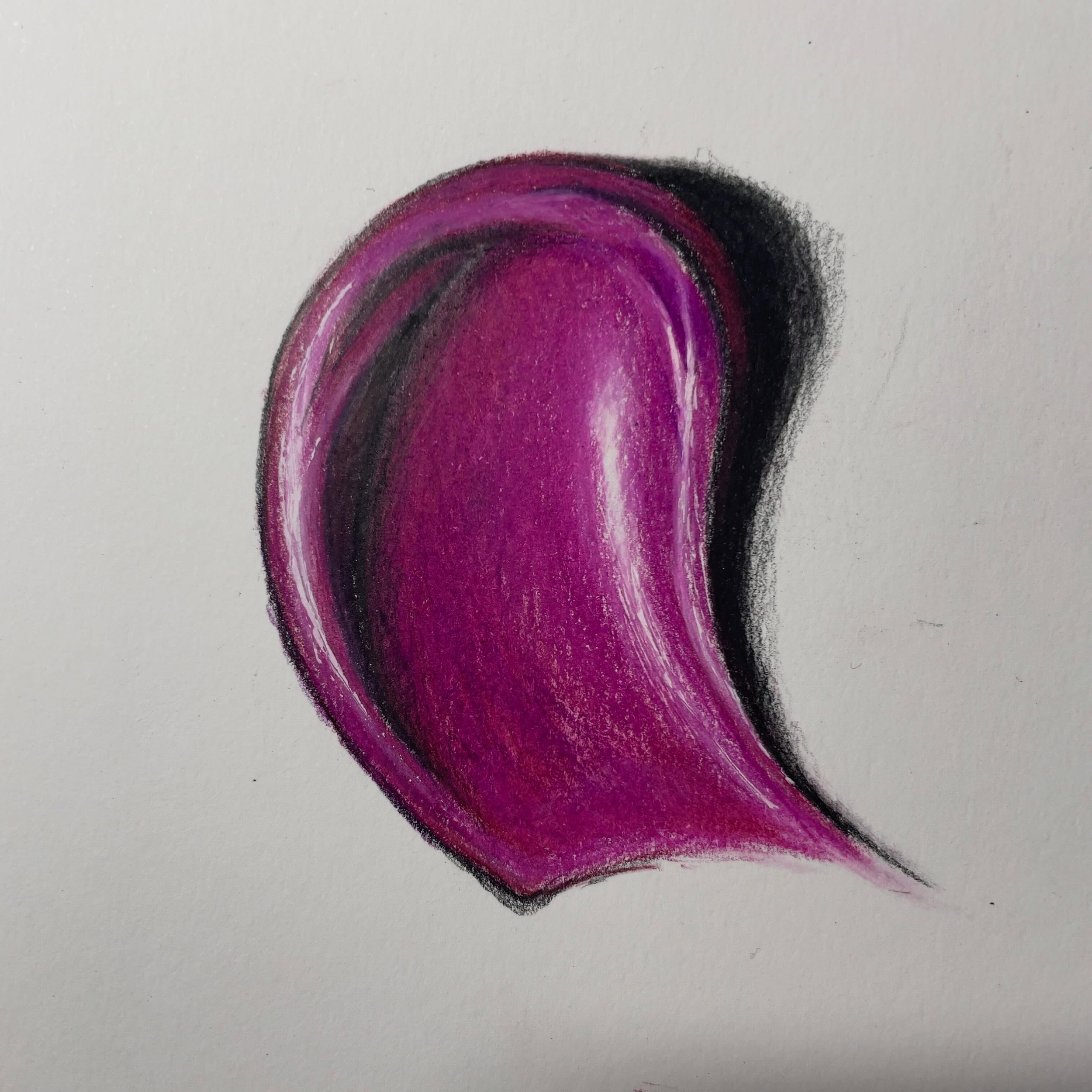The pears drawing may have been &ldquo;overworked&rdquo; &hellip; but at least I have this paint blob (?) to show for a day&rsquo;s work. 😅

I stumbled on @cleisonarts who has some amazing colored pencil tutorials. His reels are quick and in Spanish