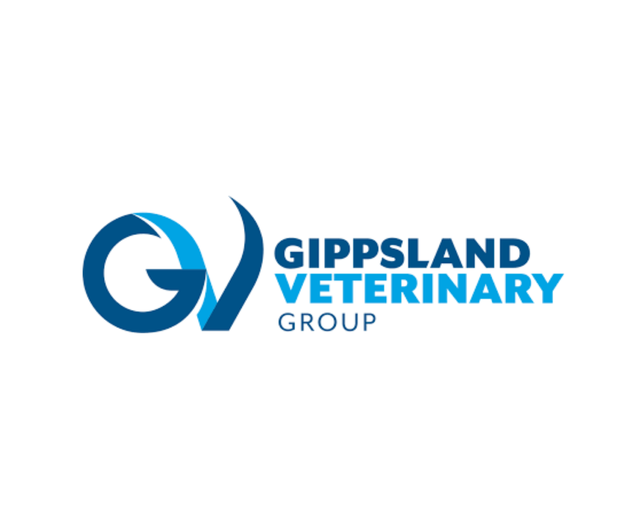 Logo of Gippsland Veterinary Group featuring a stylized G and V in blue, with the text "Gippsland Veterinary Group" opposite.