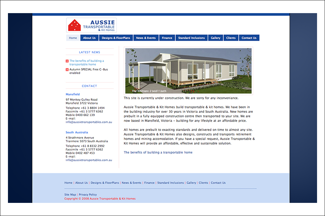 Australian Transportable & Kit Homes: Business Identity