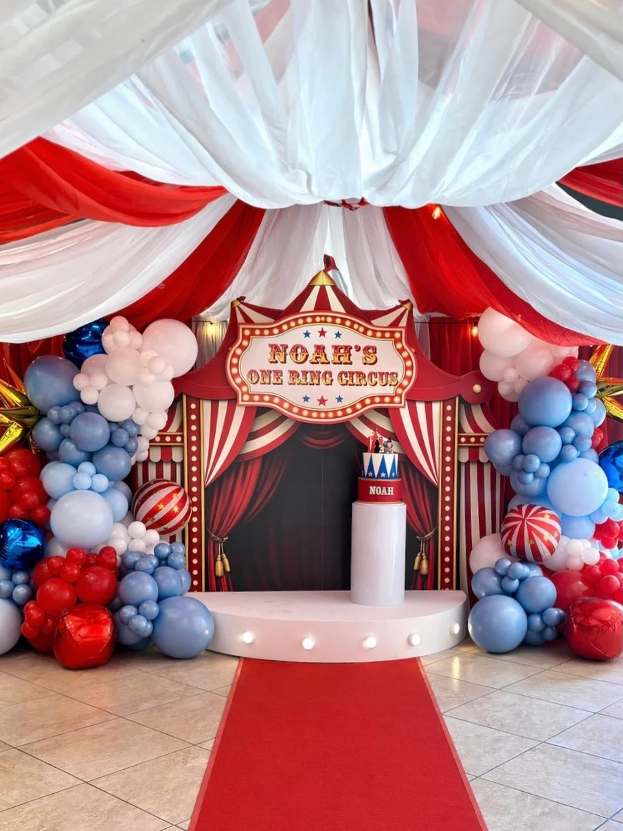 Noah One Ring Circus 🎪🎡
A full setup and draping to create an ambiance just like in a real Circus ! Happy 1st Birthday little Noah ! You are so loved and cherished 🙏🏼🫶🏼

Planning &amp; Design : @marievent 
Decor &amp; set up : @marievent @go_in