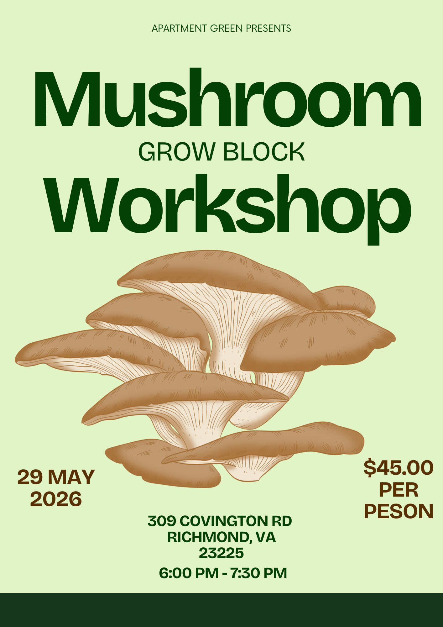Mushroom Grow Block Workshop