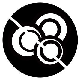 An icon with three overlapping circles crossed out by a diagonal line, indicating a prohibition or restriction.