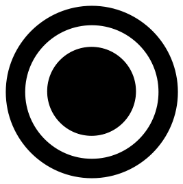 Target logo with black and white concentric circles.
