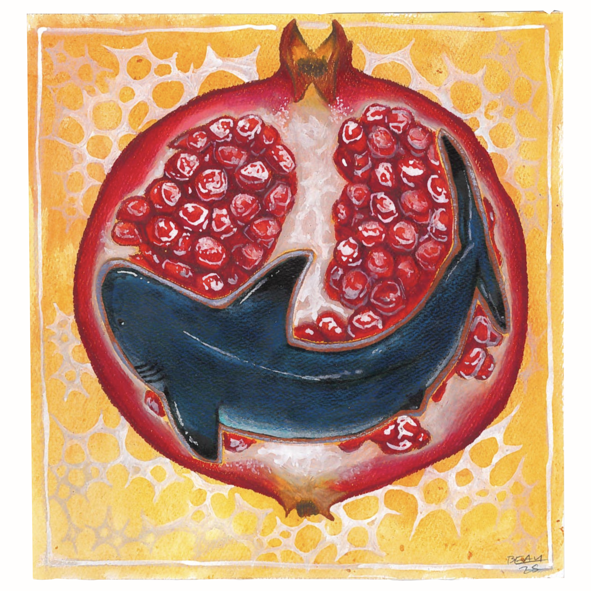 "Untitled" Acrylic Paint, Acrylic Ink, and Colored Pencil on Paper 2025