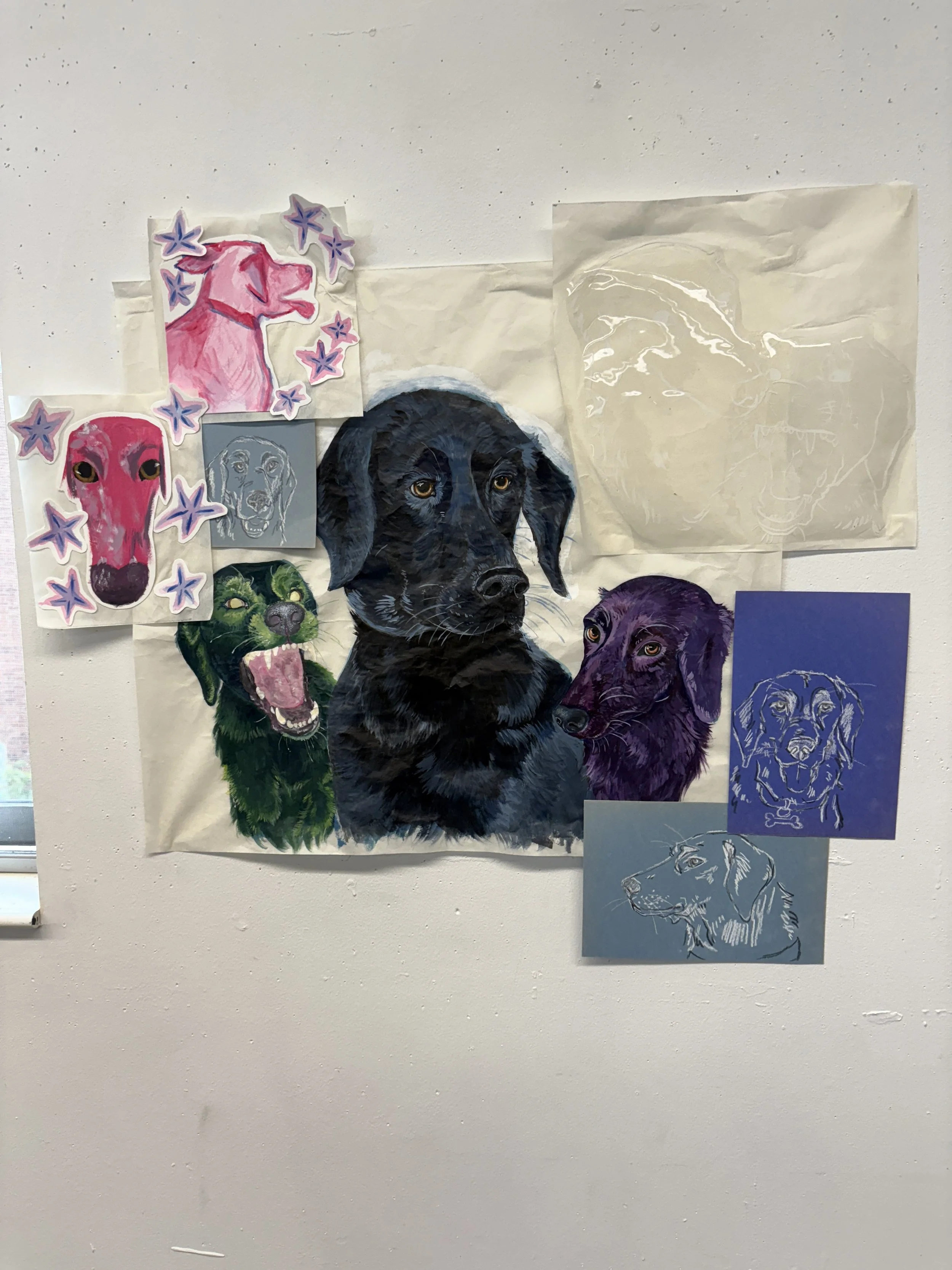 "Harley" Acrylic Paint on Rice Paper 2025