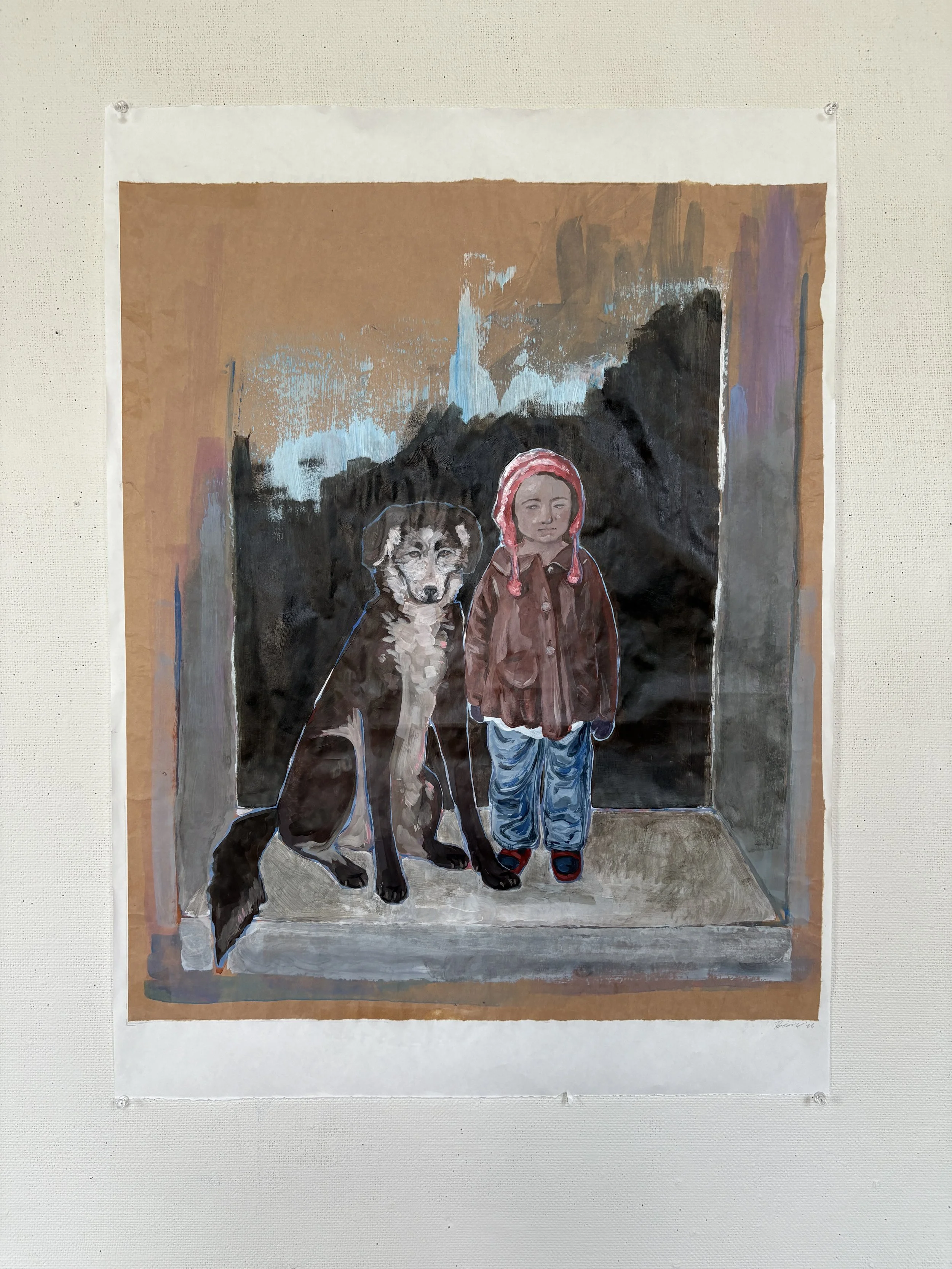 "Mutt." Acrylic Paint on Paper 2025