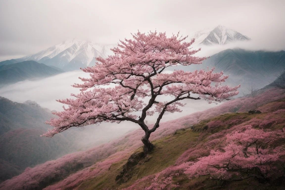 PhotoReal_japanese_cherry_blossom_tree_in_the_misty_mountains_2.jpg