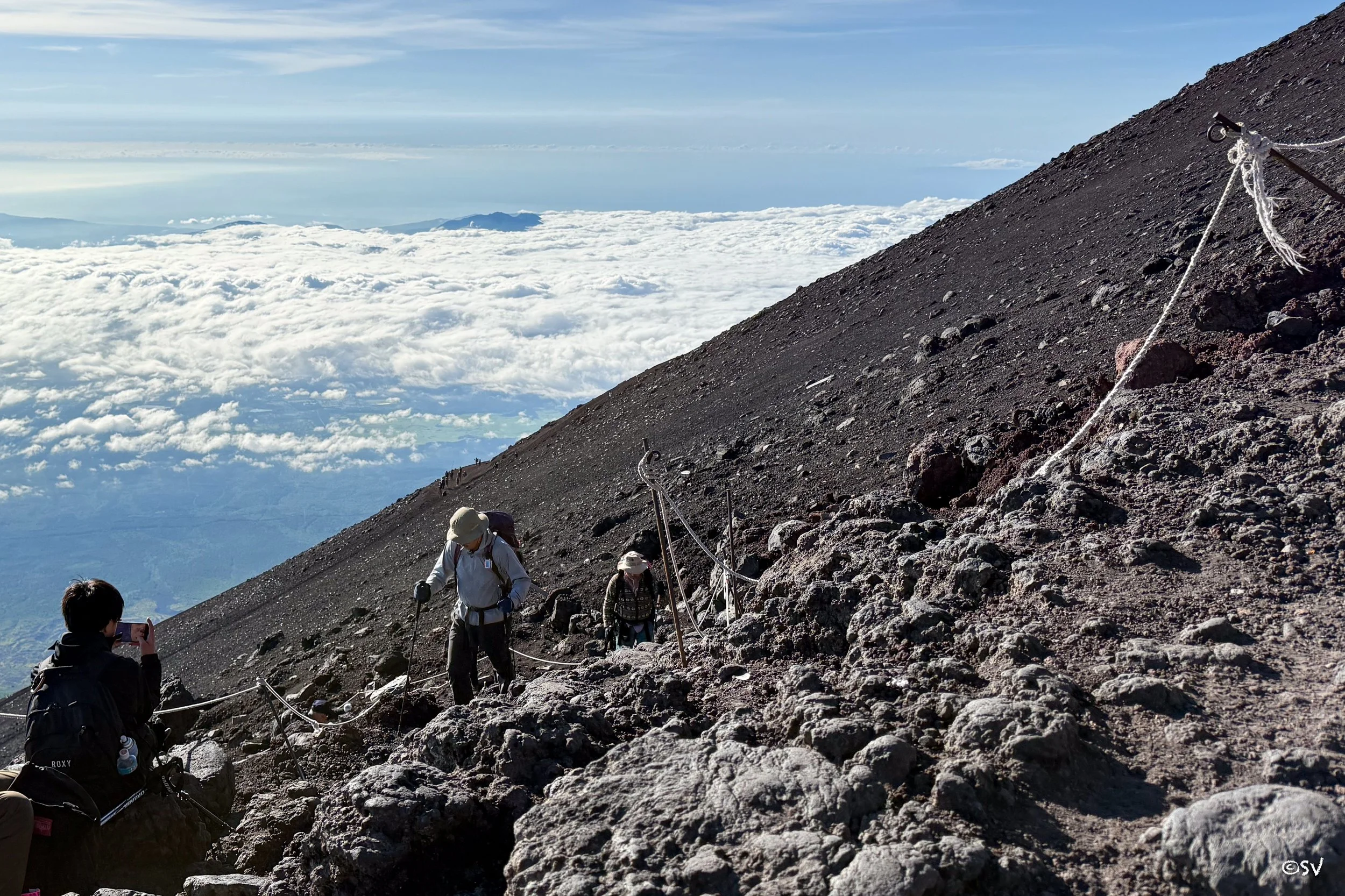 For some, scaling a mountain is easier than a video game. (Mt. Fuji, Japan)