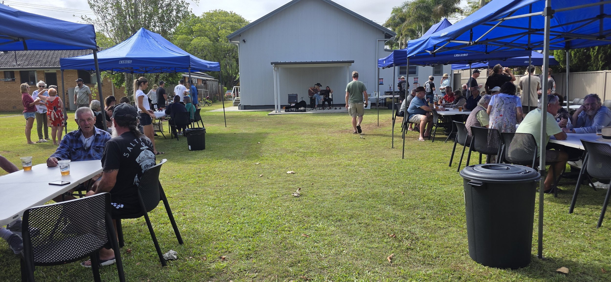Grassed area at the back of the Hall available for hire