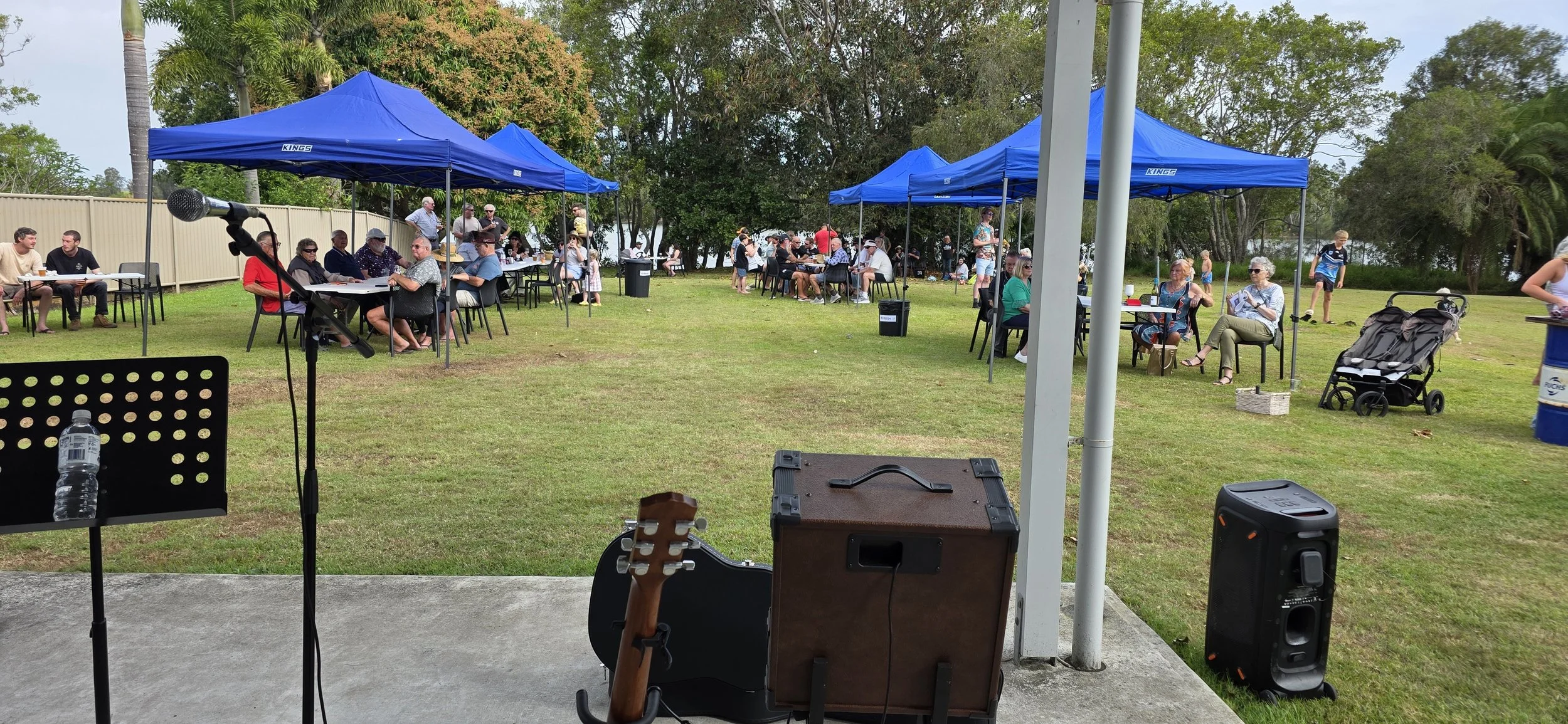 Great open space for community gathering at the back of the Hall