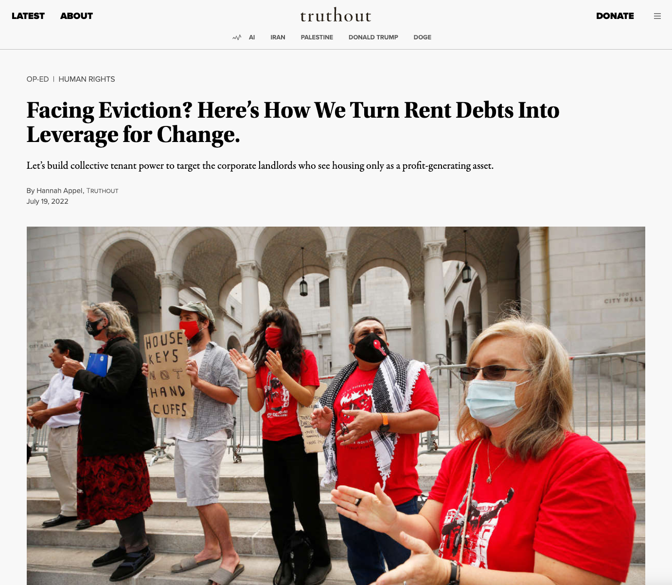 Facing Eviction? Here’s How We Turn Rent Debts Into Leverage for Change.