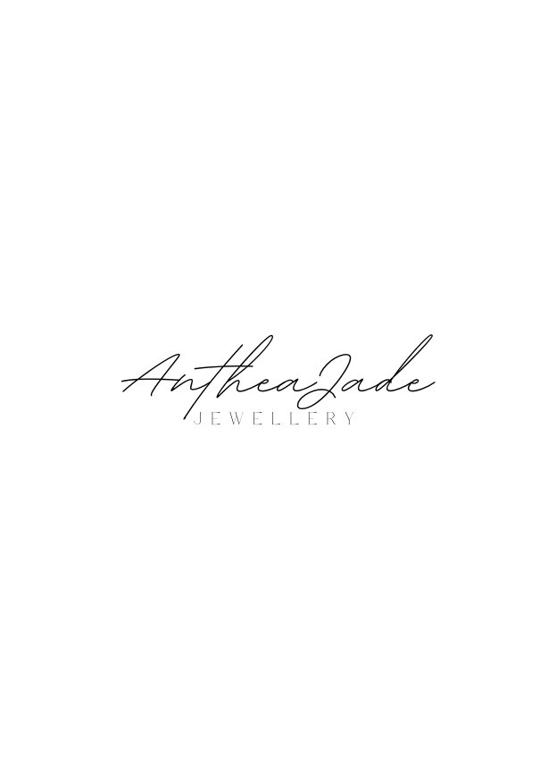 Anthea Jade Jewelry logo in black cursive font on a white background.