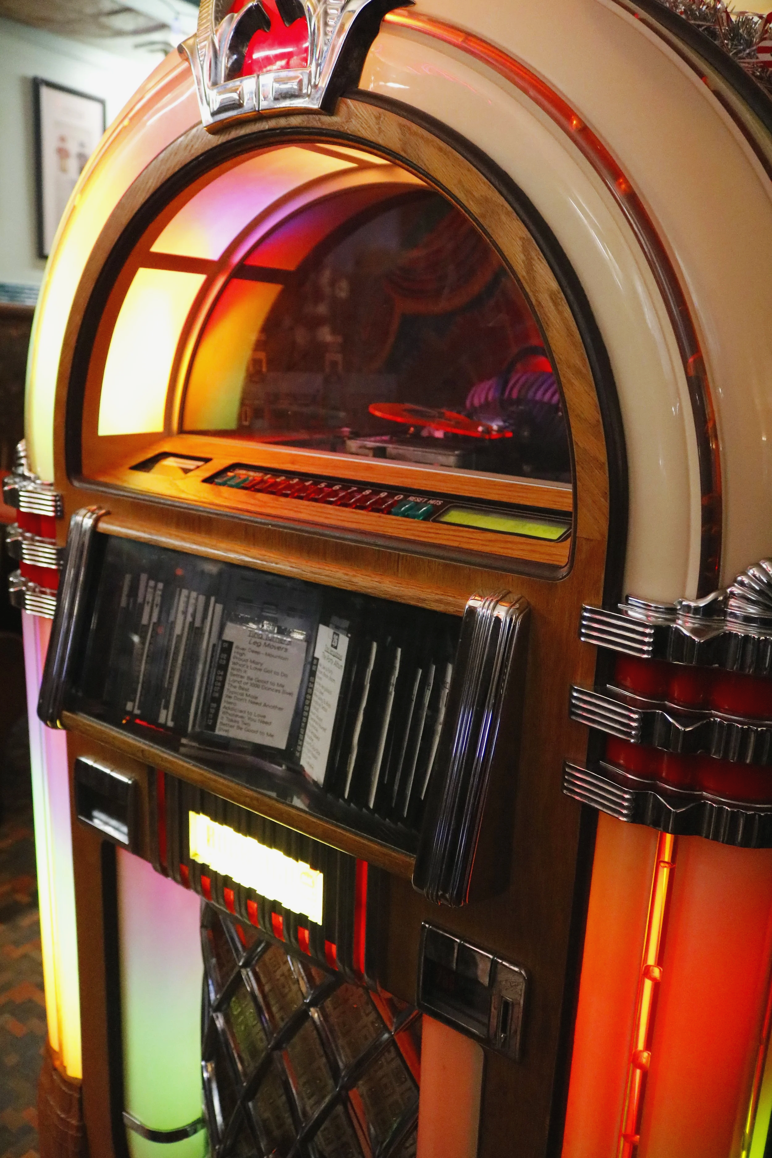 Jukebox inside Coney Island Hot Dogs in Worcester, MA - Shot on Canon EOS Rebel t6i