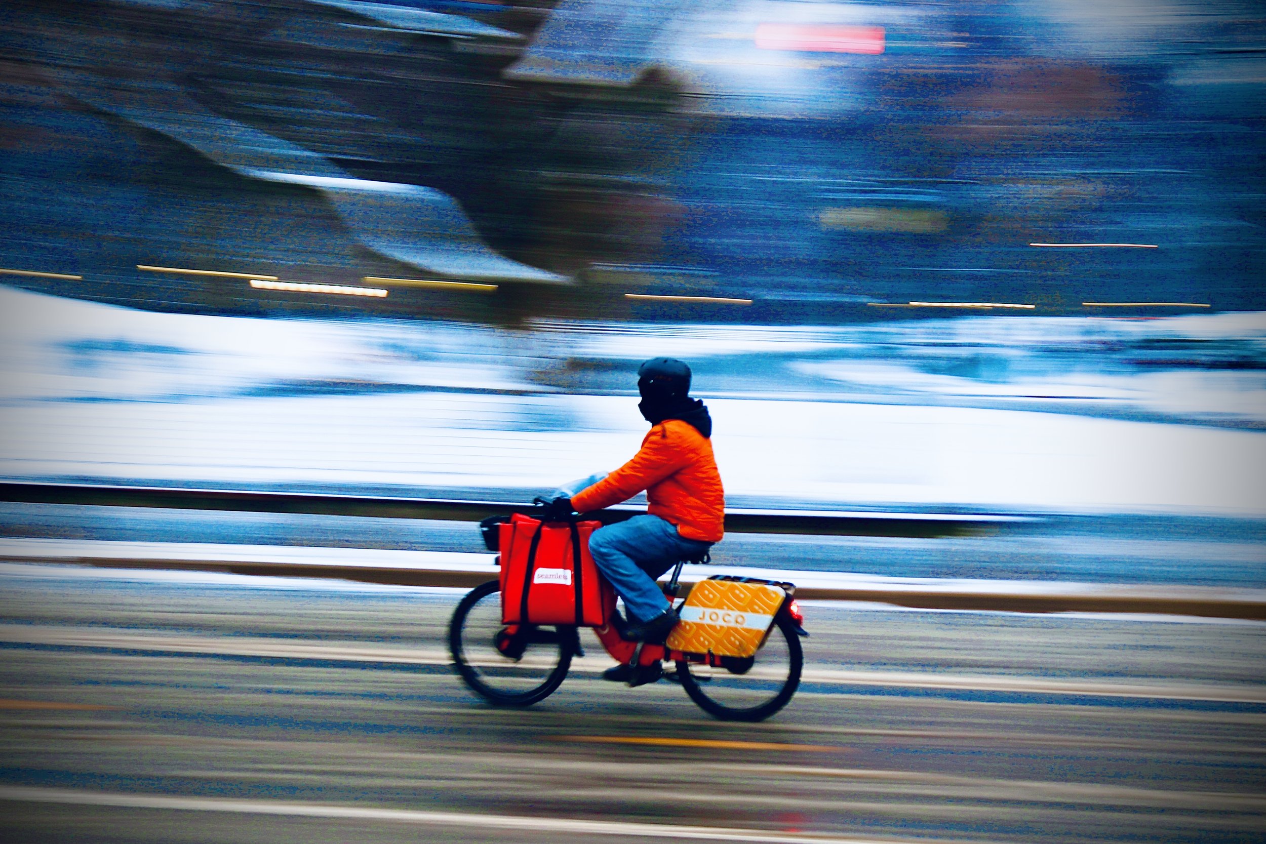 Delivery Biker, Central Park, NYC - Shot on Canon EOS Rebel t6i