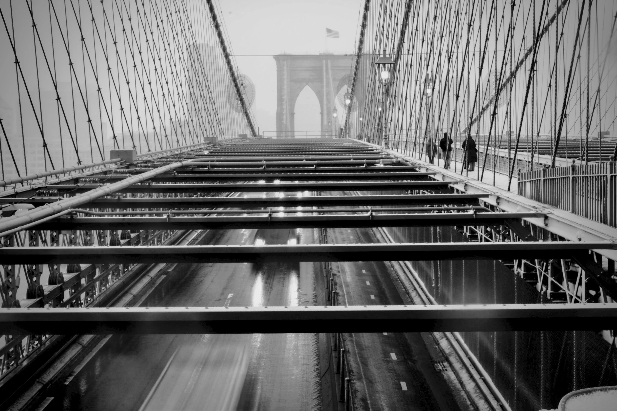Traffic view from Brooklyn bridge