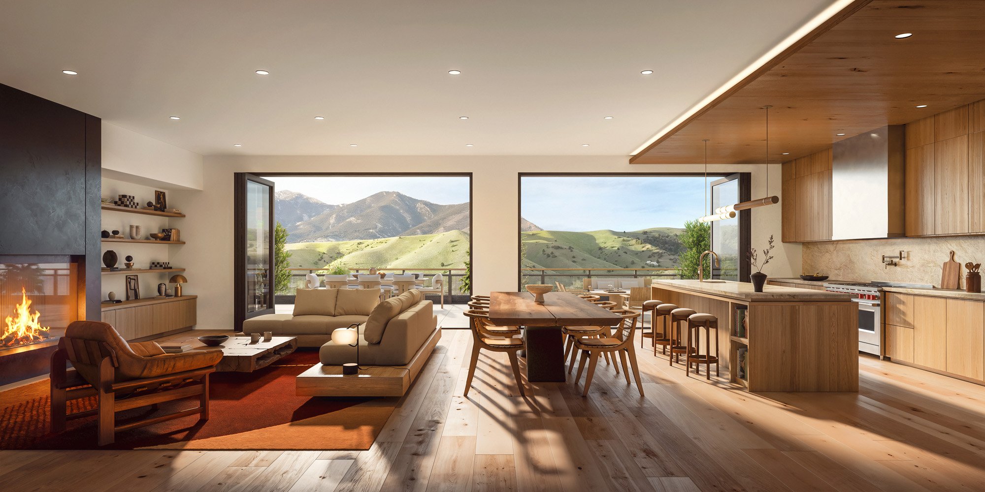 Bozeman Yards_Renderings_LivingDining Span (Fireplace)Bozeman Yards_FINAL.jpg
