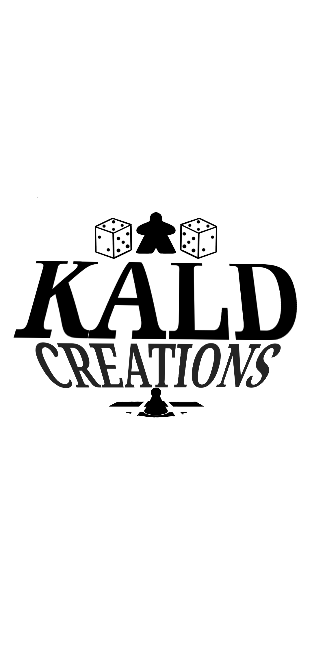 A black and white logo with the word "CREATIONS" in stylized text at the bottom. The logo features a silhouette of a person holding a paintbrush in front of a framed blank canvas. The scene suggests artistic creation or design.