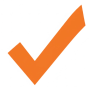 Orange check mark