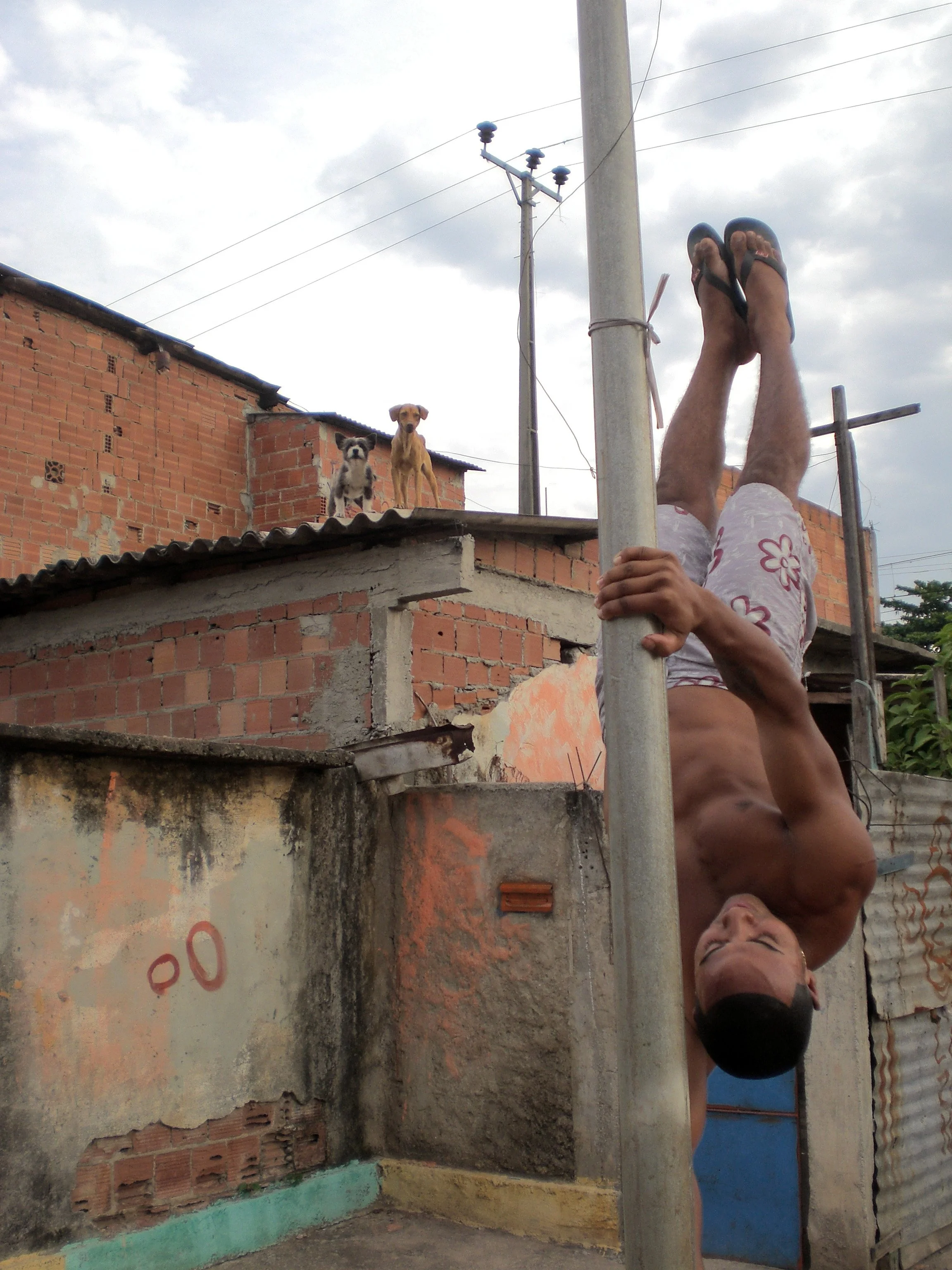 Bebel on a pole, Vigário Geral 2006.jpg