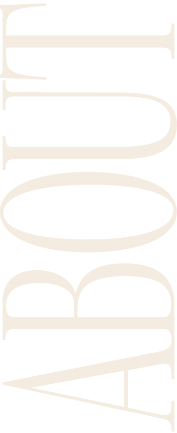 Word "About" to describe this page, aligned vertically for effect