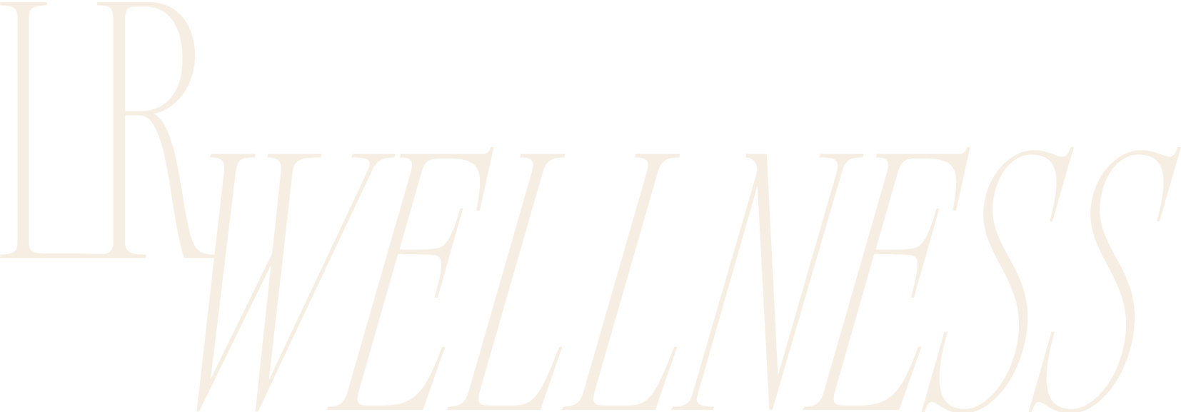 Large words "LR Wellness" with scrolling effect